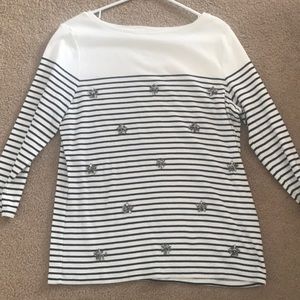 Beaded Striped Longsleve